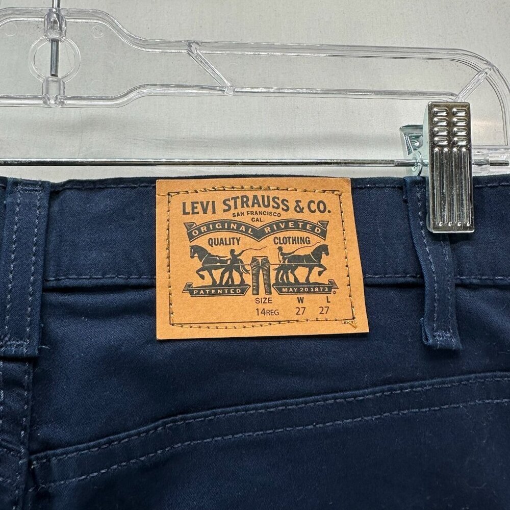 Levi's 511 Slim Pants Youth Boys Sz 14(27x27) Regular Fit Straight Stretch Blue - Picture 7 of 12